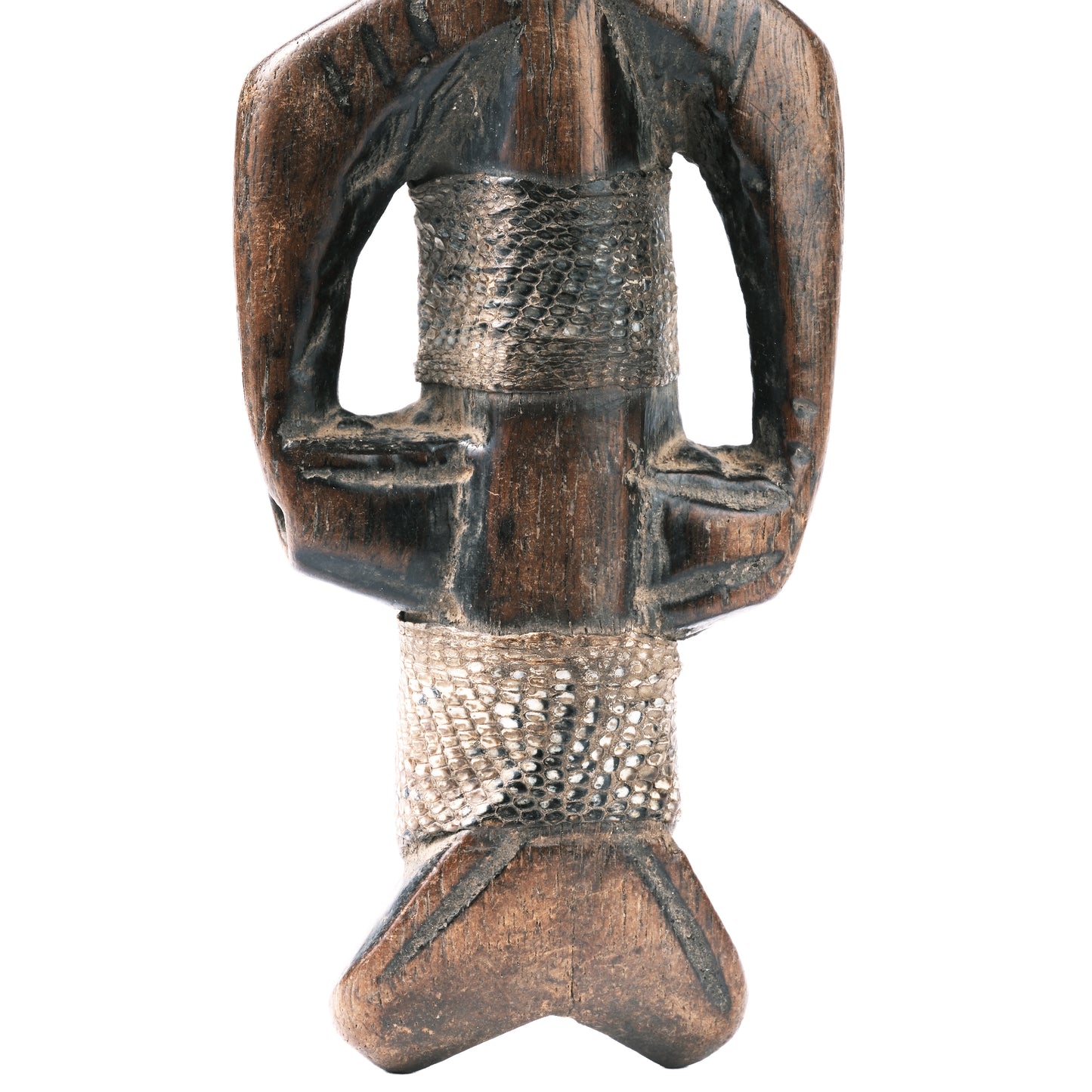 Burkina Faso Flöte, Anthropomorphe Darstellung, 18 cm