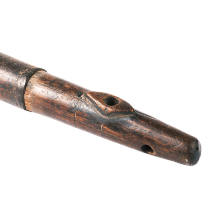 Burkina Faso Flöte, Phallische Darstellung, 29,2 cm