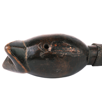 Burkina Faso Flöte, Phallische Darstellung, 29,2 cm