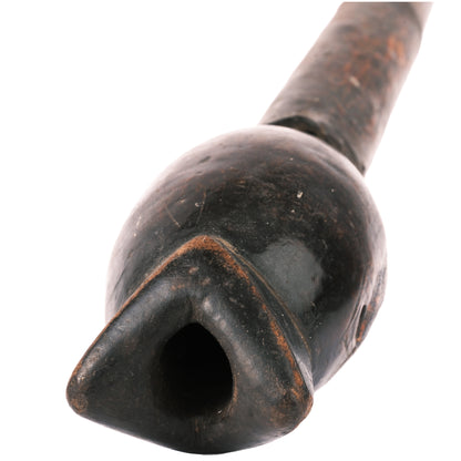Burkina Faso Flöte, Phallische Darstellung, 29,2 cm