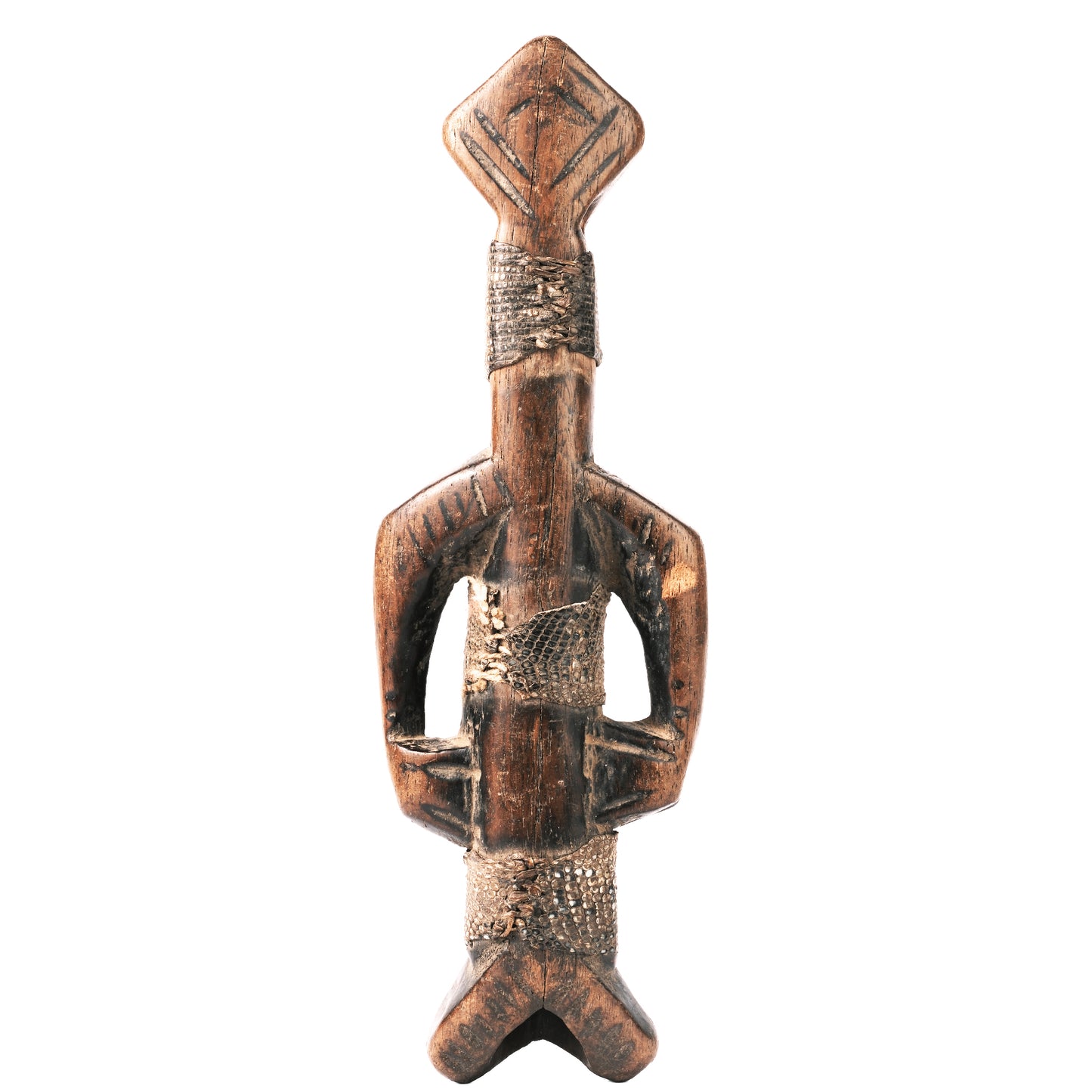 Burkina Faso Flöte, Anthropomorphe Darstellung, 18 cm