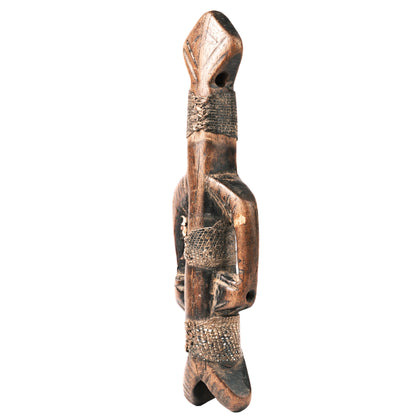 Burkina Faso Flöte, Anthropomorphe Darstellung, 18 cm