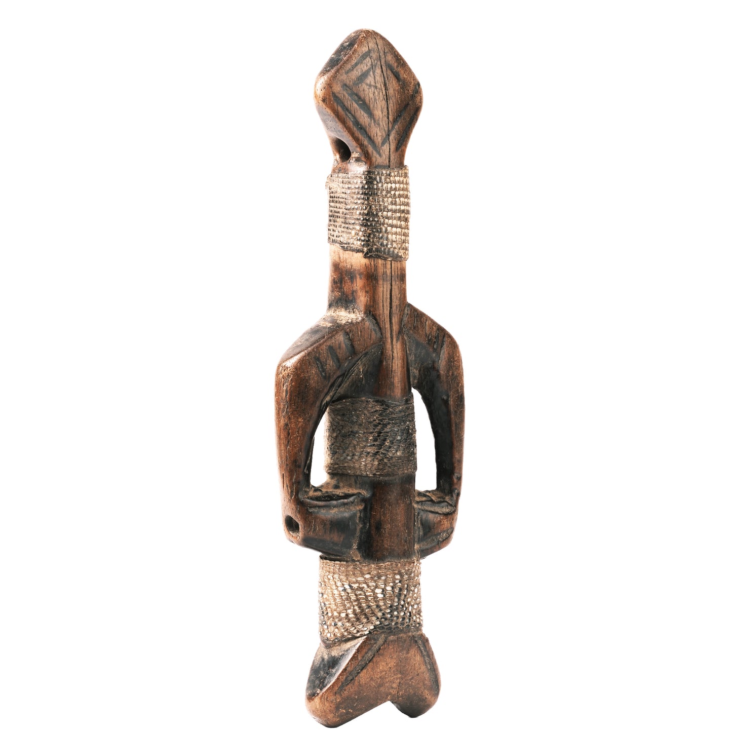 Burkina Faso Flöte, Anthropomorphe Darstellung, 18 cm