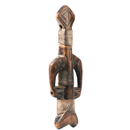 Burkina Faso Flöte, Anthropomorphe Darstellung, 18 cm