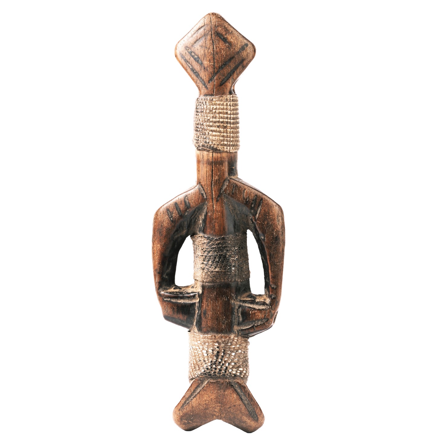 Burkina Faso Flöte, Anthropomorphe Darstellung, 18 cm