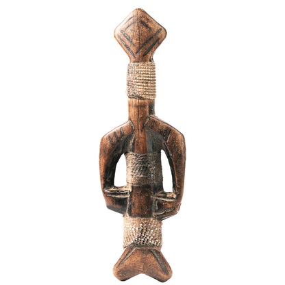 Burkina Faso Flöte, Anthropomorphe Darstellung, 18 cm