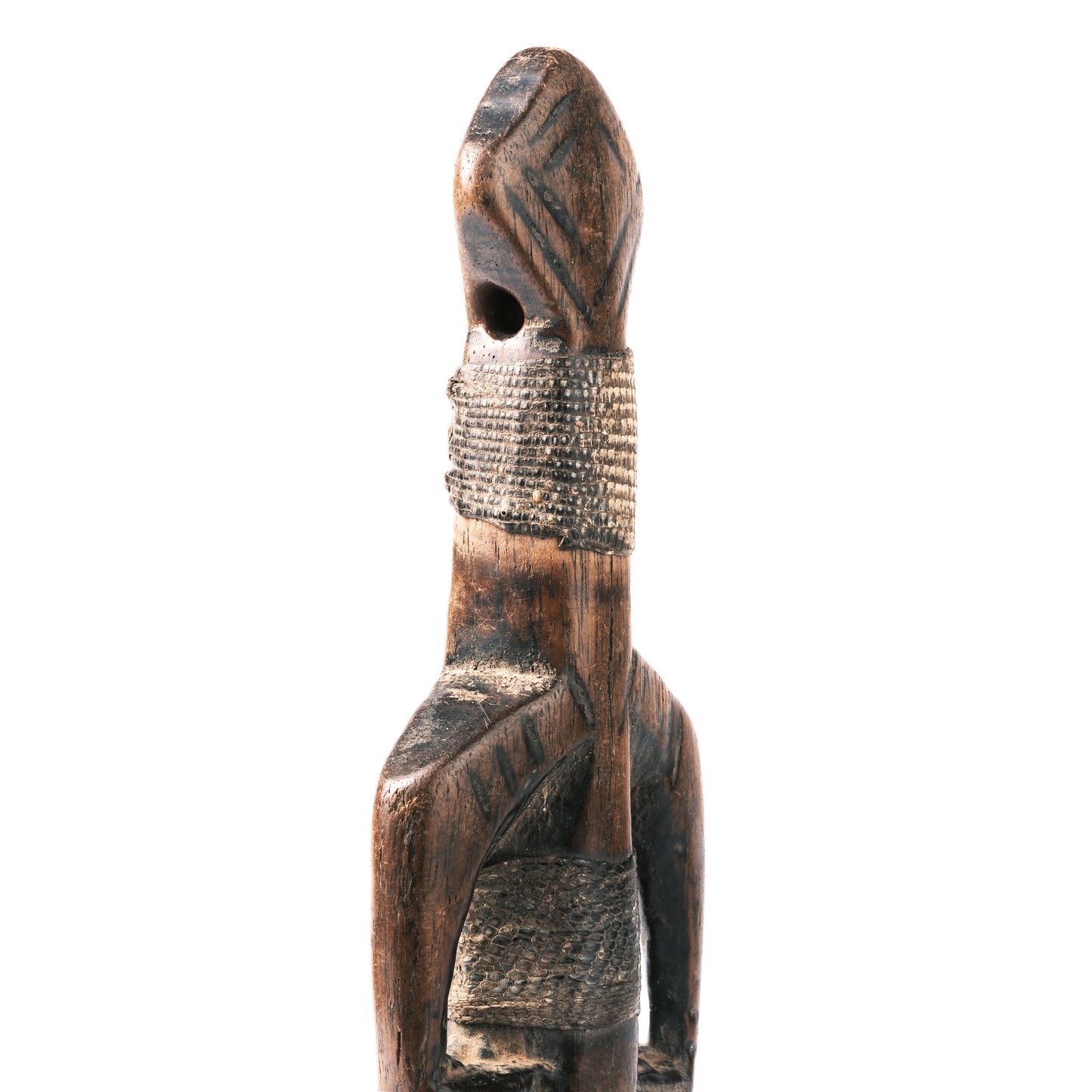 Burkina Faso Flöte, Anthropomorphe Darstellung, 18 cm