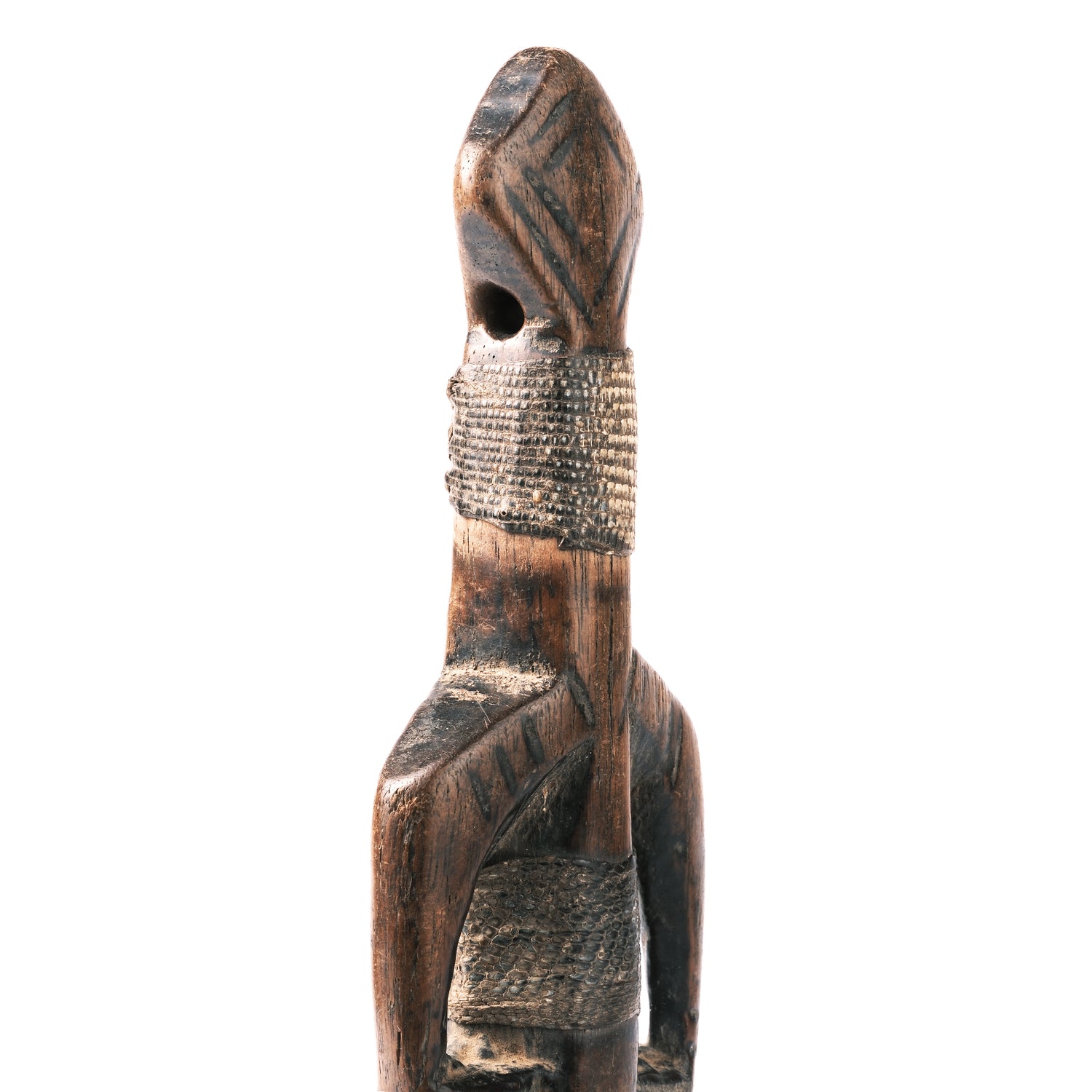 Burkina Faso Flöte, Anthropomorphe Darstellung, 18 cm