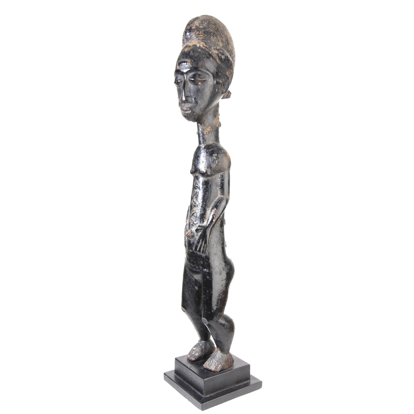 Côte d'Ivoire, Baoulé, figurine masculine, 40 cm
