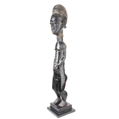 Côte d'Ivoire, Baoulé, figurine masculine, 40 cm