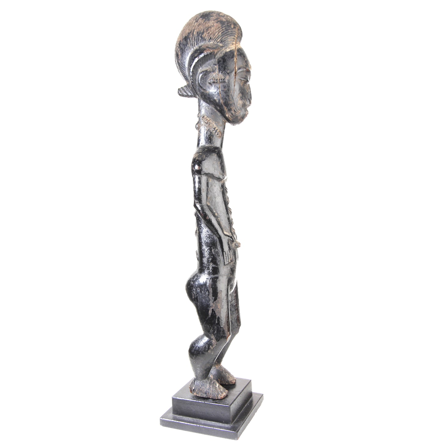 Côte d'Ivoire, Baoulé, figurine masculine, 40 cm