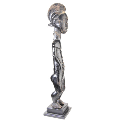 Côte d'Ivoire, Baoulé, figurine masculine, 40 cm