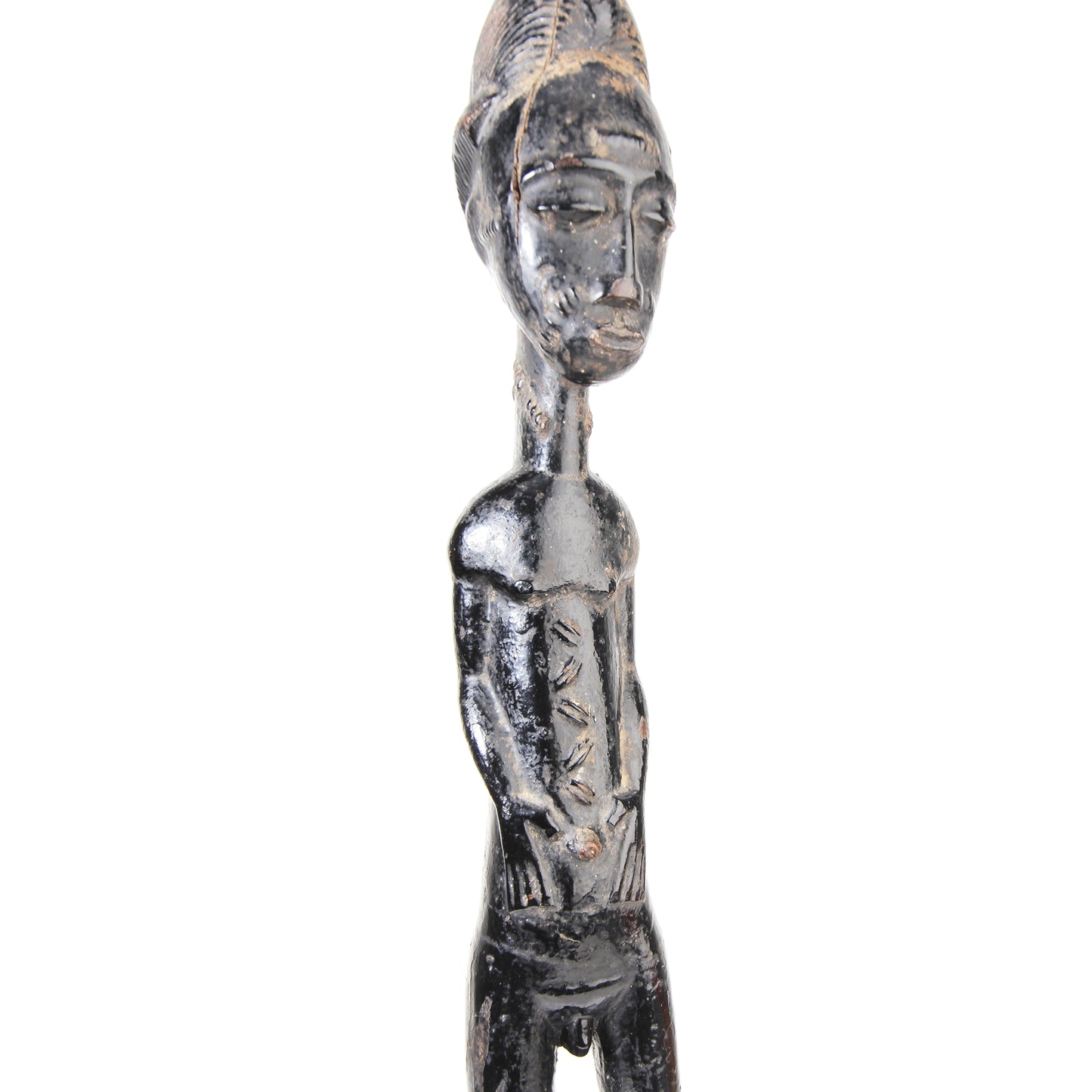 Côte d'Ivoire, Baoulé, figurine masculine, 40 cm