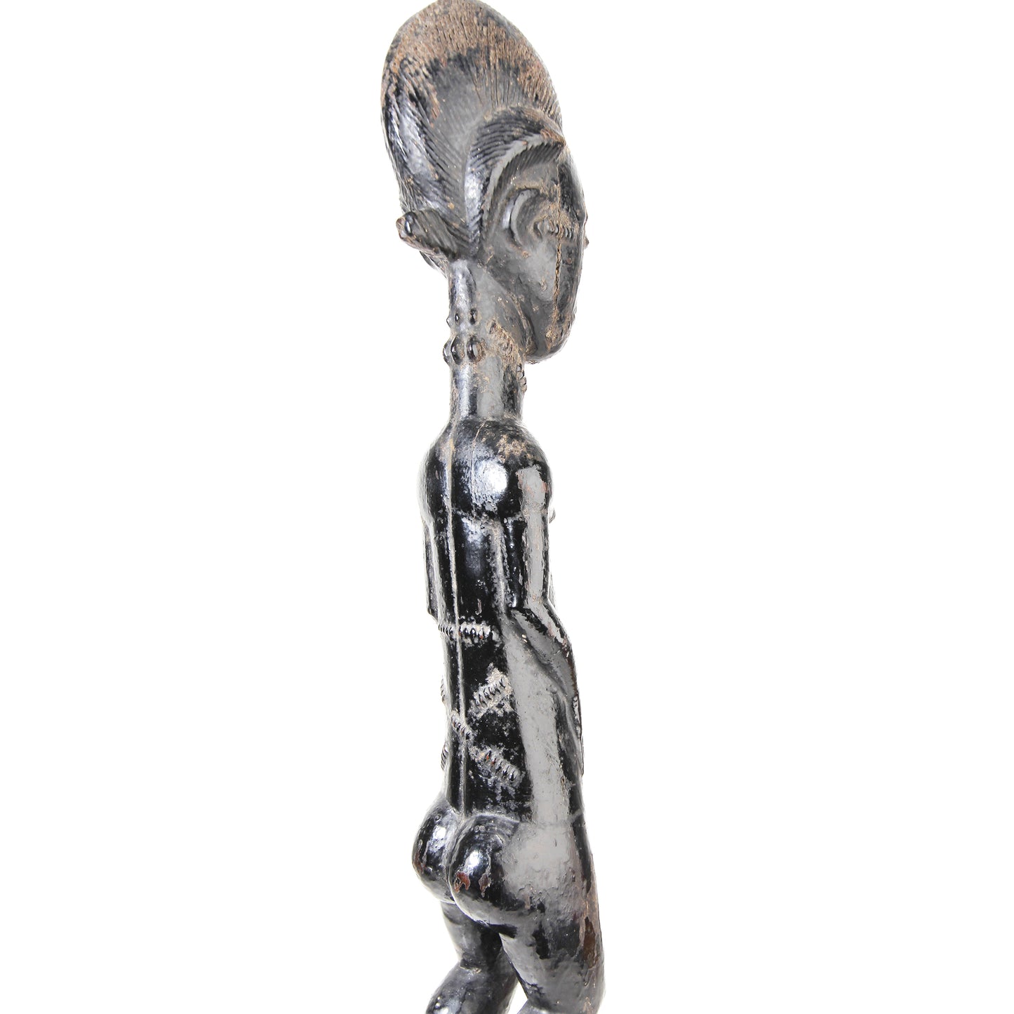 Côte d'Ivoire, Baoulé, figurine masculine, 40 cm