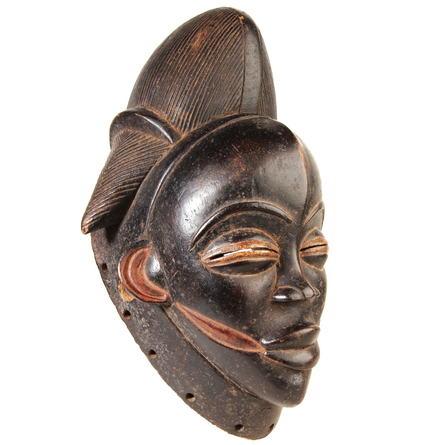 Gabun, Punu, black 'Ikwara mask', Katsouros Collection, 32 cm