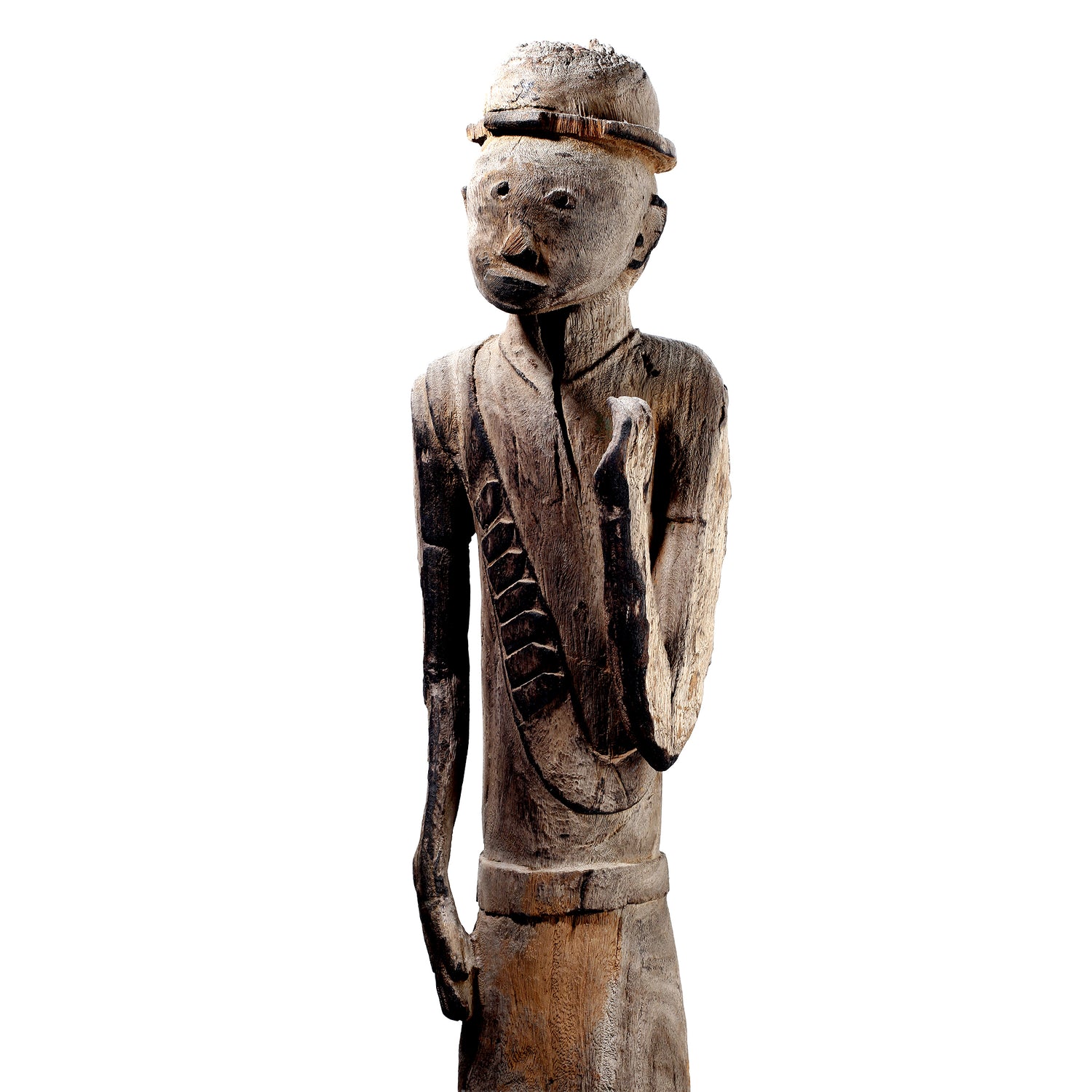 Sudan, Bongo, wooden sculpture from Kwanja Gete, Multi-provenance, 172,5 cm