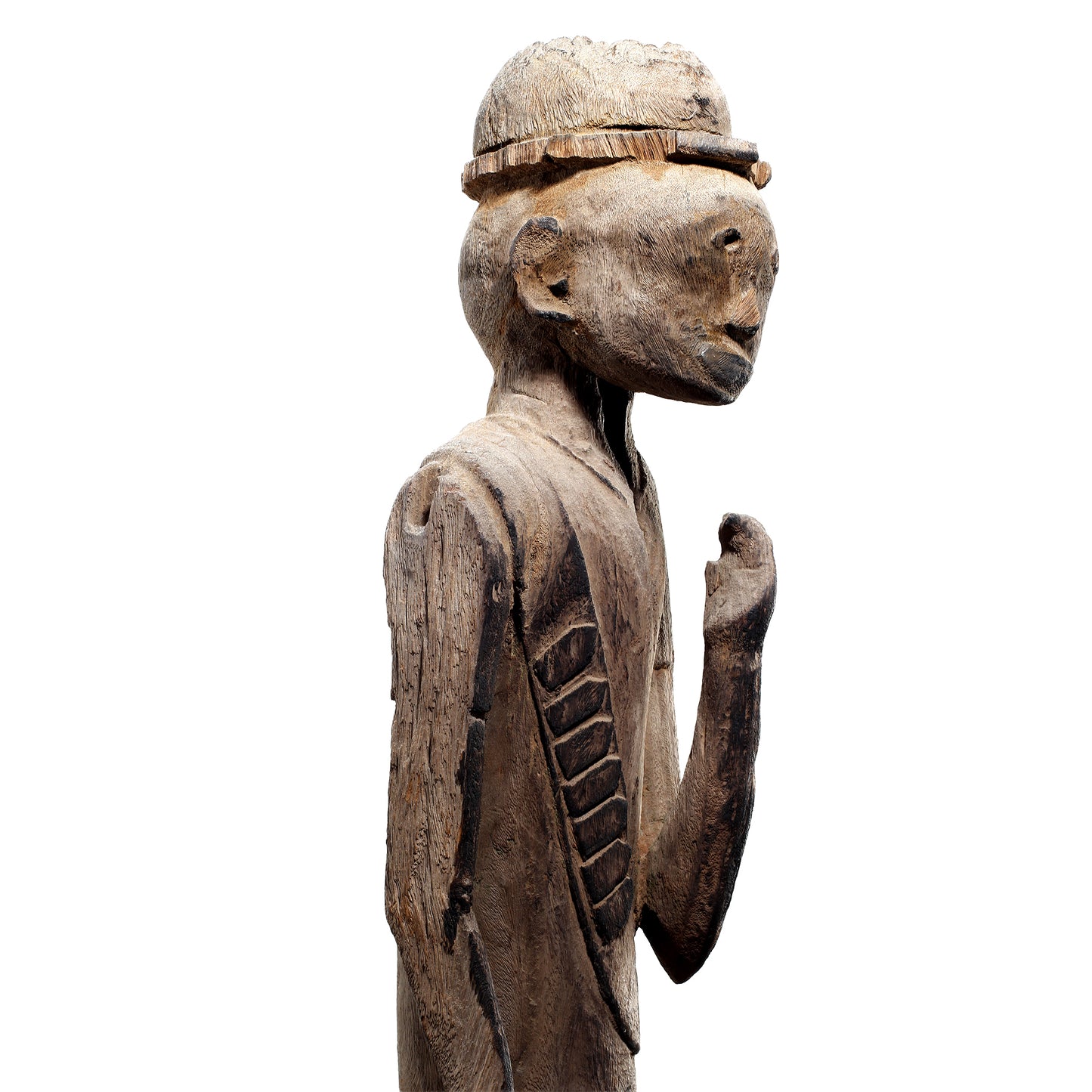 Sudan, Bongo, wooden sculpture from Kwanja Gete, Multi-provenance, 172,5 cm