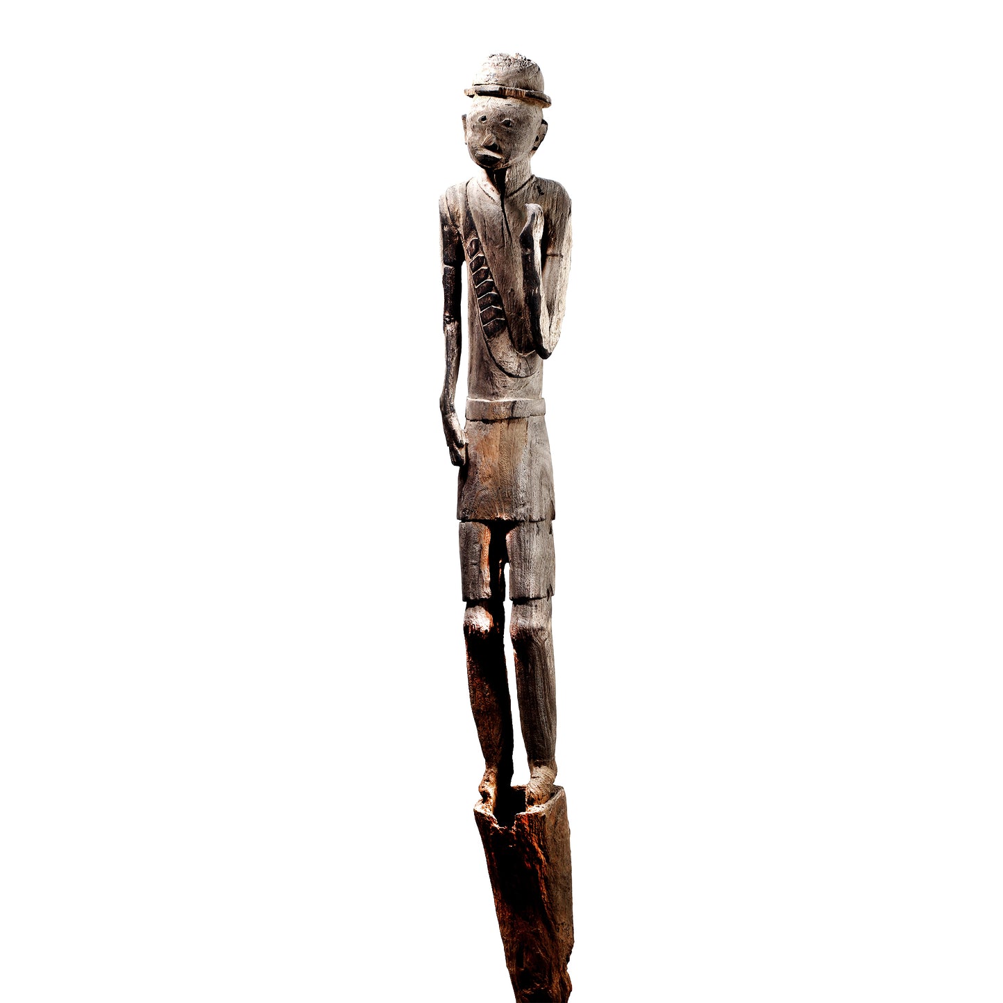 Sudan, Bongo, wooden sculpture from Kwanja Gete, Multi-provenance, 172,5 cm