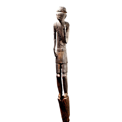 Sudan, Bongo, wooden sculpture from Kwanja Gete, Multi-provenance, 172,5 cm